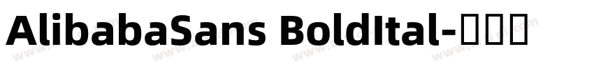 AlibabaSans BoldItal字体转换